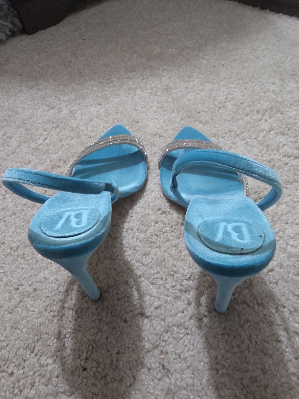BETTINA VERMILLON Women's Slingback Heeled Sandals with Rhinestone Straps - Picture 2 of 4